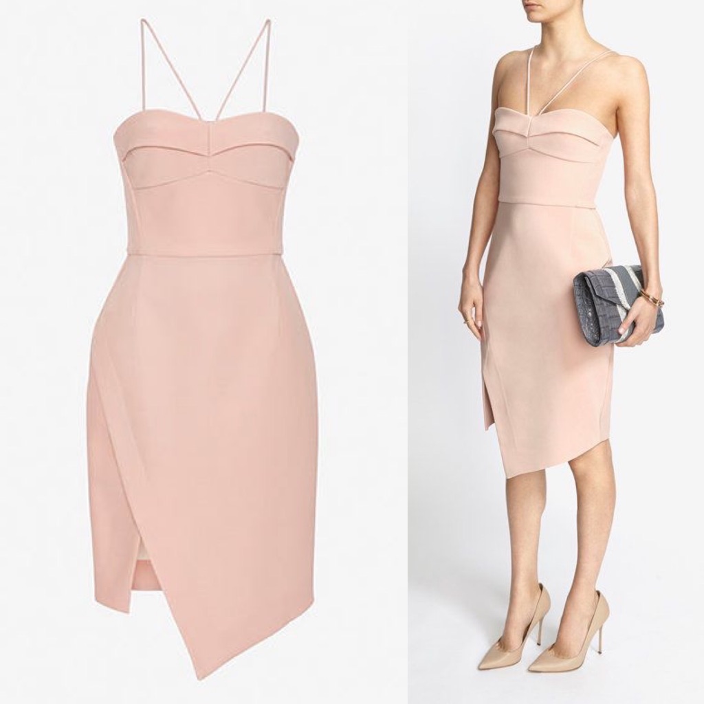 Nicholas Bonded Bustier Blush Silk Dress